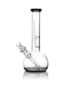 GRAV® Small Round Base Water Pipe - Black Accent
